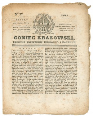Goniec Krakowski 1831 - No. 27