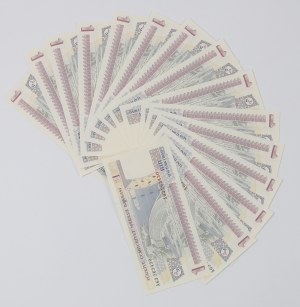 Turkey, 1 Lira - Set of 15 copies.