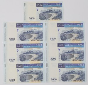 Madagascar, 5000 ariary - set of 7 copies.