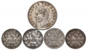 Germany, Lot 1/2-2 mark 1905-18