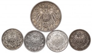 Germany, Lot 1/2-2 mark 1905-18