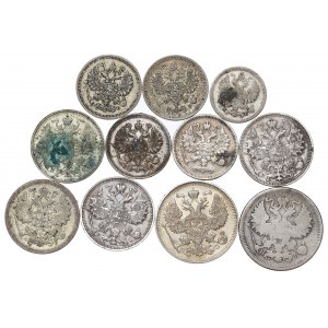 Russia, Lot 10-20 kopecks 1861-1915