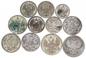 Russia, Lot 10-20 kopecks 1861-1915