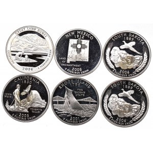 USA, 1/4 Dollar lot 2001-14