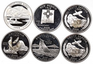 USA, 1/4 Dollar lot 2001-14