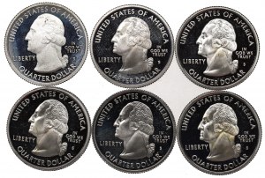USA, 1/4 Dollar lot 2001-14