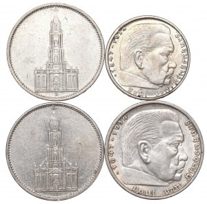 Germany, Third Reich, lot of 2-5 marks 1934-39