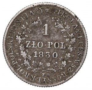 Kingdom of Poland, Nicholas I, 1 zloty 1830
