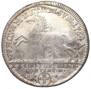 Germany, Braunschweig-Wolfenbuttel, 2/3 thaler 1764