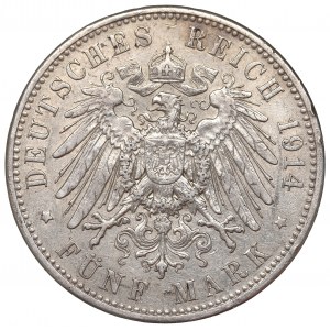 Germany, Preussen, 5 mark 1914