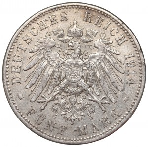 Germany, Preussen, 5 mark 1914