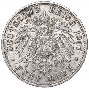Germany, Preussen, 5 mark 1907