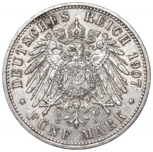 Germany, Preussen, 5 mark 1907