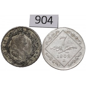 Austria, Lot 7 and 20 kreuzers