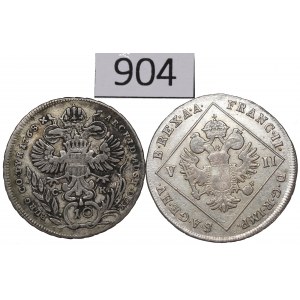 Austria, Lot 7 and 20 kreuzers