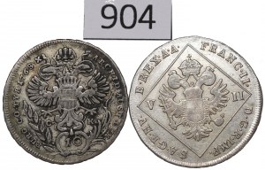 Austria, Lot 7 and 20 kreuzers