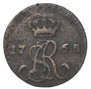 Poniatowski, Half-penny 1768 - brockage