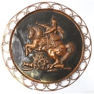 PRL, Plakieta patriotyczna, Król Jan III Sobieski na koniu
