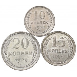 USSR, Lot 10-20 kopecks 1929-30