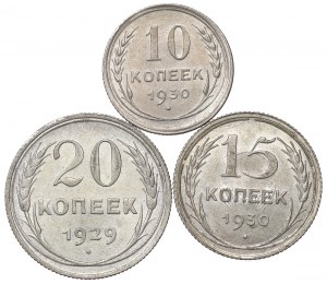USSR, Lot 10-20 kopecks 1929-30