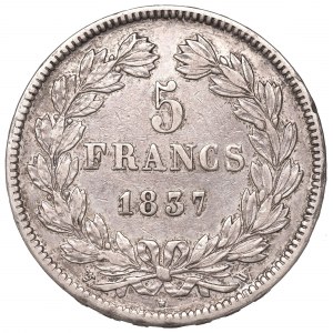 France, 5 francs 1837