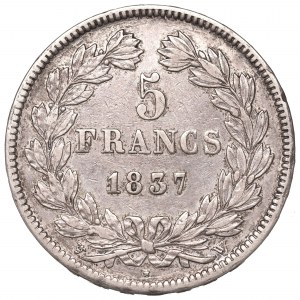 France, 5 francs 1837