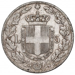 Italy, 5 lira 1879