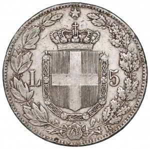 Italy, 5 lira 1879