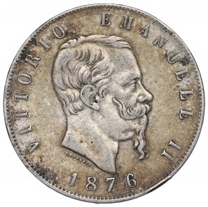 Italy, 5 lira 1876
