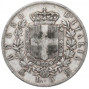 Italy, 5 lira 1869