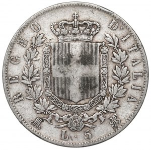 Italy, 5 lira 1869