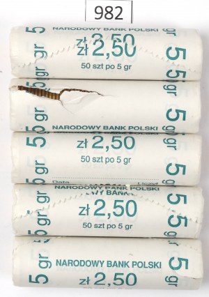 Third Republic, Set of mint rolls of 5 pennies