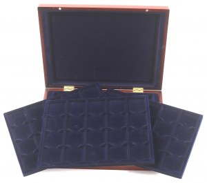 Set of large wooden coin trays by Leuchturm