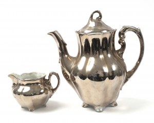 II RP, Set of pitcher and creamer cut 520 - Ćmielów