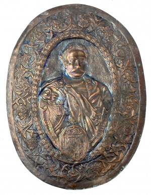 Poland, Magnificent plaque of Jan III Sobieski, 19th century. - BEAUTIFUL