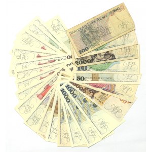 PRL, Zestaw 50-20.000 złotych