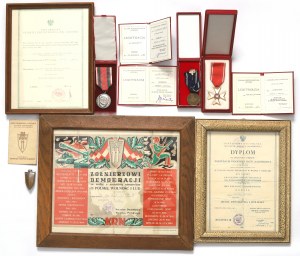 People's Republic of Poland, Set of decorations left behind by a non-commissioned officer of the Border Protection Forces