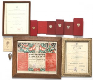 People's Republic of Poland, Set of decorations left behind by a non-commissioned officer of the Border Protection Forces
