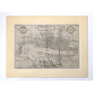 Mapa Londynu Georg Braun i Franz Hogenberg - 1579 rok.