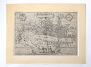 Map of London by Georg Braun and Franz Hogenberg - 1579.