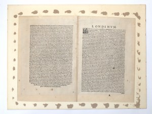 Map of London by Georg Braun and Franz Hogenberg - 1579.