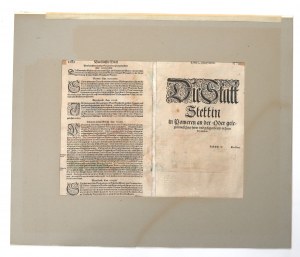 Map of Szczecin by Sebastian Münster - 1592.