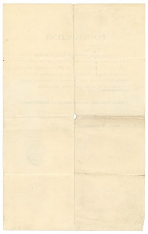 Poland, Certificate University-Lviv 1914 - for Capt Dunin-Majewski