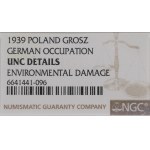 GG, 1 grosz 1939 - NGC UNC Details