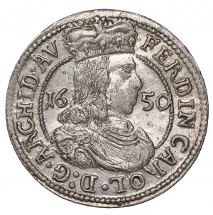 Austria, regent Ferdinand Carol, 3 kreuzer 1650, Hall
