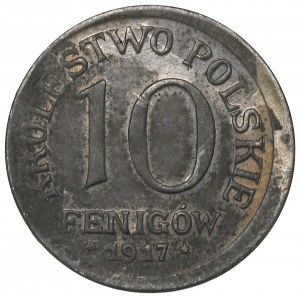 Kingdom of Poland, 10 pfennig 1917