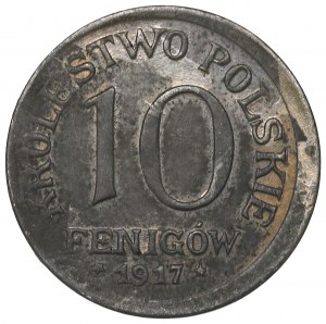 Kingdom of Poland, 10 pfennig 1917