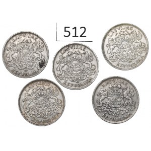 Latvia, Lot of 1 lats 1924
