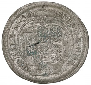 Germany, Brandenburg-Ansbach, Johann Friedrich, 1/6 thaler 1678
