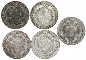 Austria and Hungary, lot 20 kreuzers 1831-35